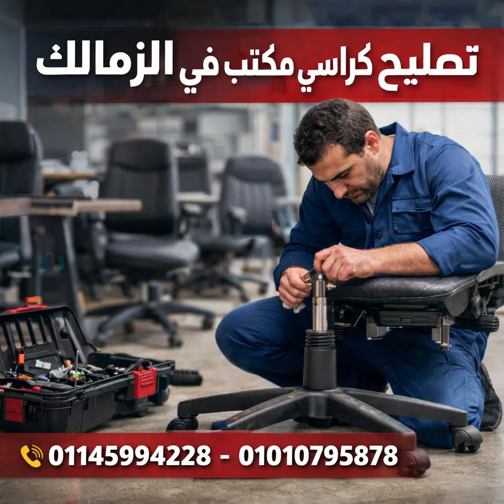 تصليح كراسي مكتب في الزمالك داخل مقر الشركة