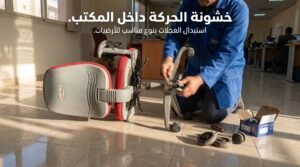 إصلاح صوت مزعج في كرسي مكتب من خلال فحص الأجزاء الداخلية