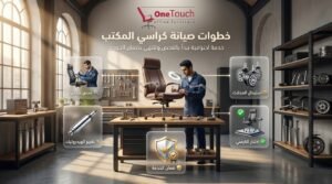 خطوات صيانة كراسي المكتب تشمل الفحص الشامل، وتغيير الهيدروليك، واستبدال العجلات، واختبار الكرسي، وضمان الخدمة باستخدام قطع غيار عالية الجودة.