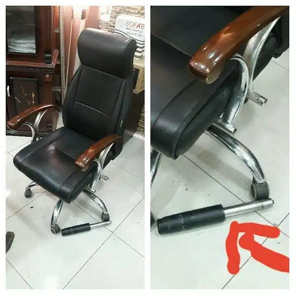 تصليح كسر قاعدة كرسي مكتب وتغيير الباكم الهيدروليك المكسور