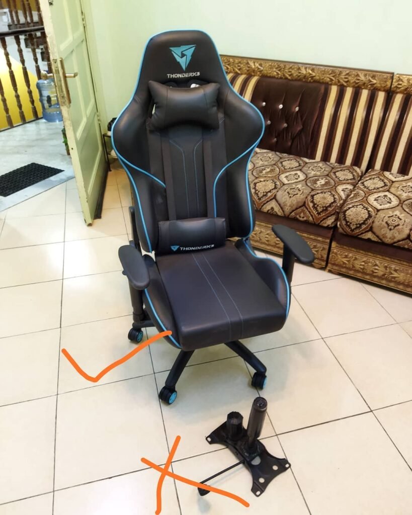 تصليح كرسي جيمينج ThunderX3 وتغيير الميكانيزم والباكم الهيدروليك