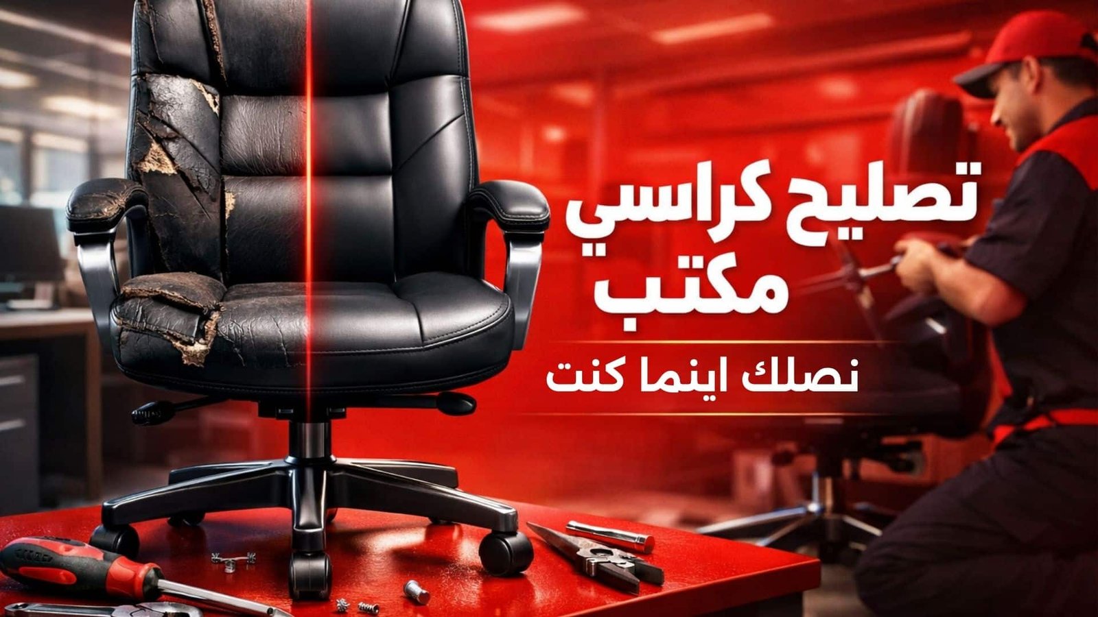 تصليح كراسي مكتب في الشروق – خدمة صيانة فورية في موقعك 1 تصليح كراسي مكتب في الشروق مع خدمة الوصول للعميل وإصلاح الكراسي المكتبية بسرعة
