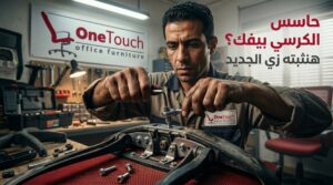 إصلاح أجزاء كرسي مكتب مفكوكة في الفيوم