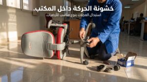 إصلاح صوت مزعج في كرسي مكتب من خلال فحص الأجزاء الداخلية