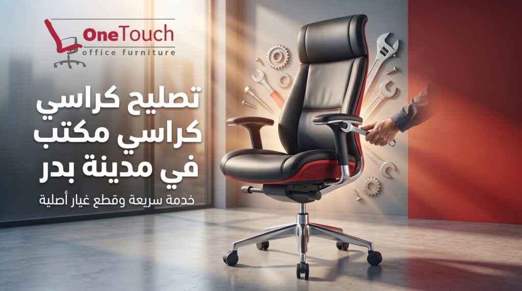 تصليح كراسي مكتب في مدينة بدر داخل الموقع بواسطة فني متخصص