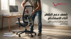 إصلاح ميكانيزم ظهر كرسي مكتب لتحسين دعم الظهر أثناء الجلوس