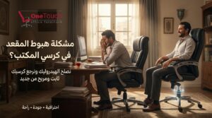 مشكلة هبوط المقعد في كرسي المكتب وإصلاح هيدروليك الكرسي المكتبي