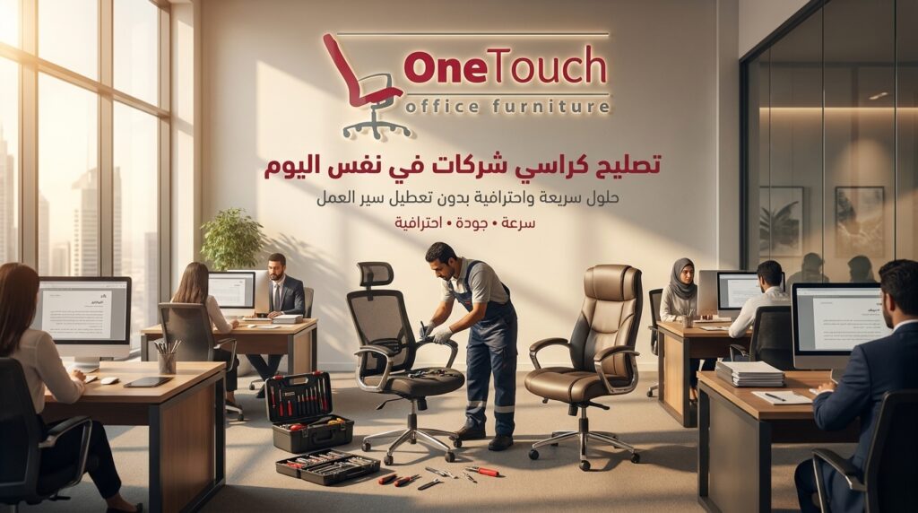 تصليح كراسي شركات في نفس اليوم داخل مقر العمل
