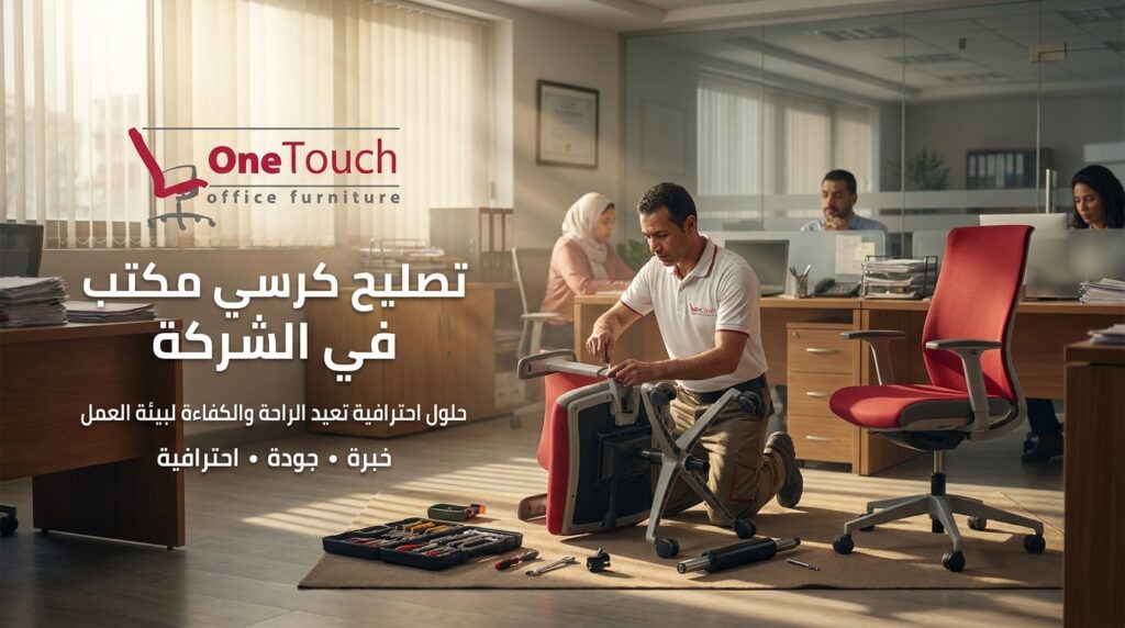 تصليح كرسي مكتب في الشركة داخل مقر العمل