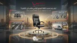 كيف يتم تحديد تكلفة تصليح كراسي مكتب في القاهرة بناءً على عدد الكراسي، ونوع العطل، وجودة قطع الغيار، ومكان الخدمة، ووقت التنفيذ.