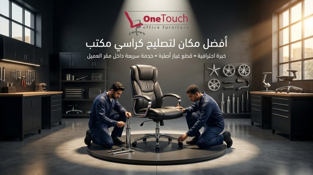 أفضل مكان لتصليح كراسي مكتب مع خدمة صيانة احترافية وقطع غيار أصلية داخل مقر العميل من وان تاتش للأثاث المكتبي.