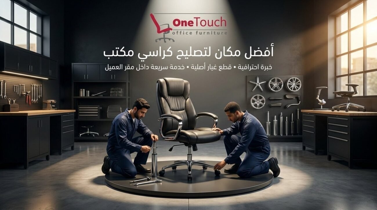 أفضل مكان لتصليح كراسي مكتب مع خدمة صيانة احترافية وقطع غيار أصلية داخل مقر العميل من وان تاتش للأثاث المكتبي.